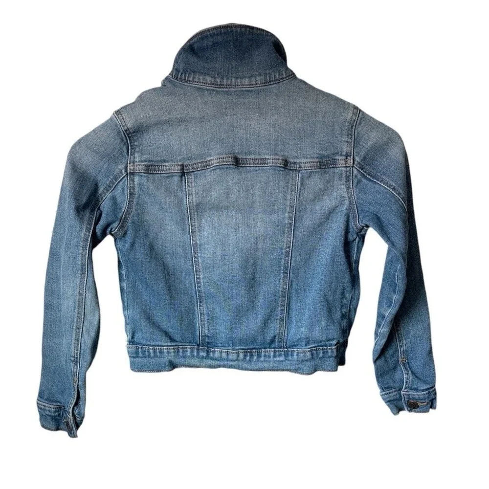 Old Navy Jean Jacket Girls Size Medium 8 Blue Denim Layer Closet Staple Trucker